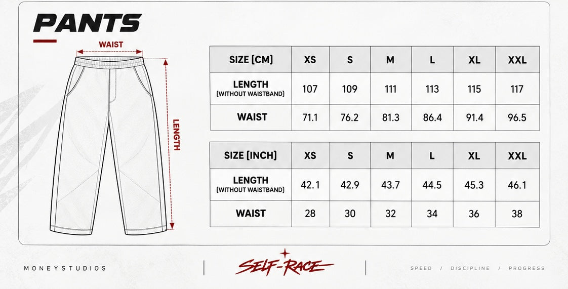 SELF RACE TRACK PANTS
